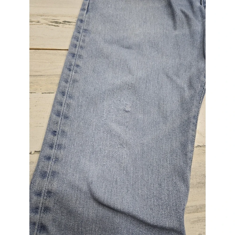 Levis 517 Regular Fit Straight Leg Light Wash Distressed Jeans Men's 38x32
